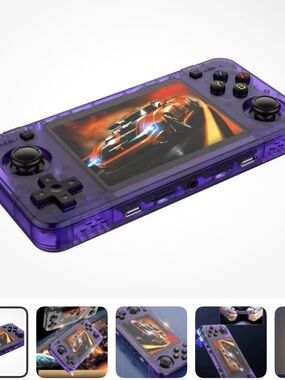 Portable Purple Handheld Game Console
